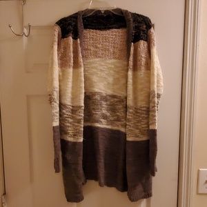 Multicolored knit cardigan